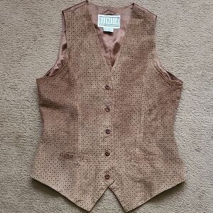 Brown Suede Button-Up Vest For B.P. NORDSTROM